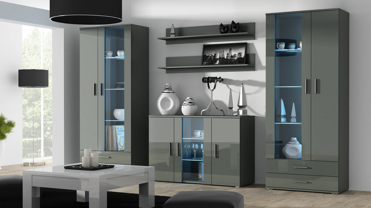 Cama set of two shelves 125cm SOHO grey matte