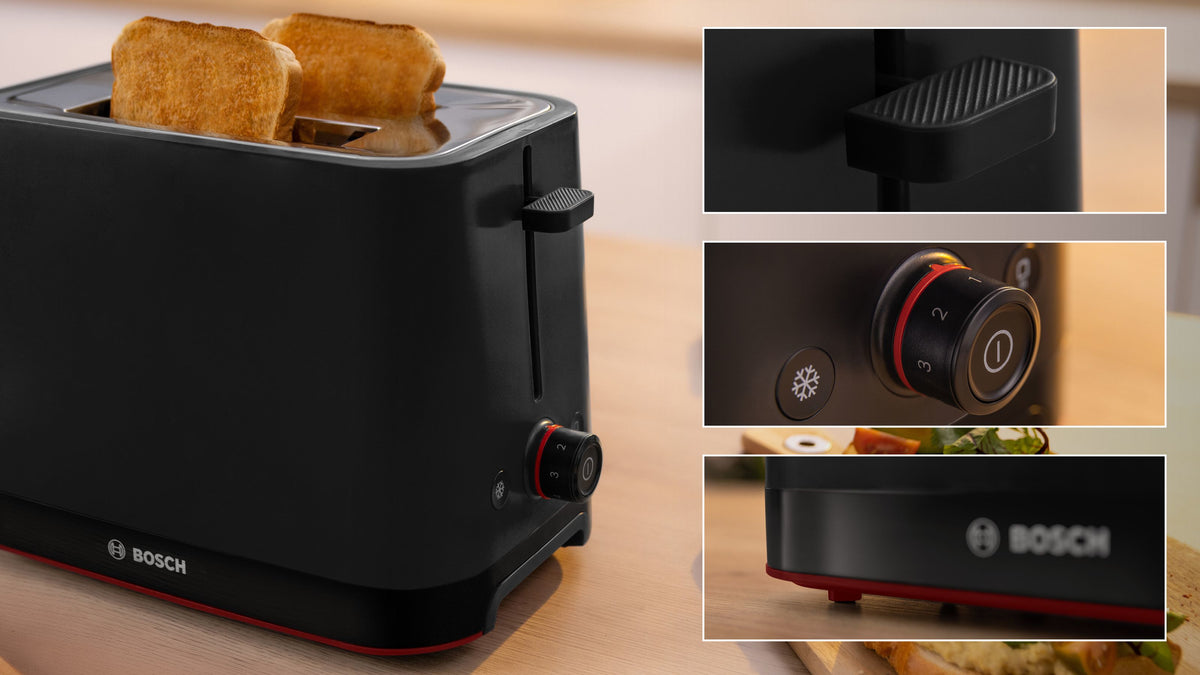 Bosch TAT3M123 Toaster, 2-Slice, 950 W, Black
