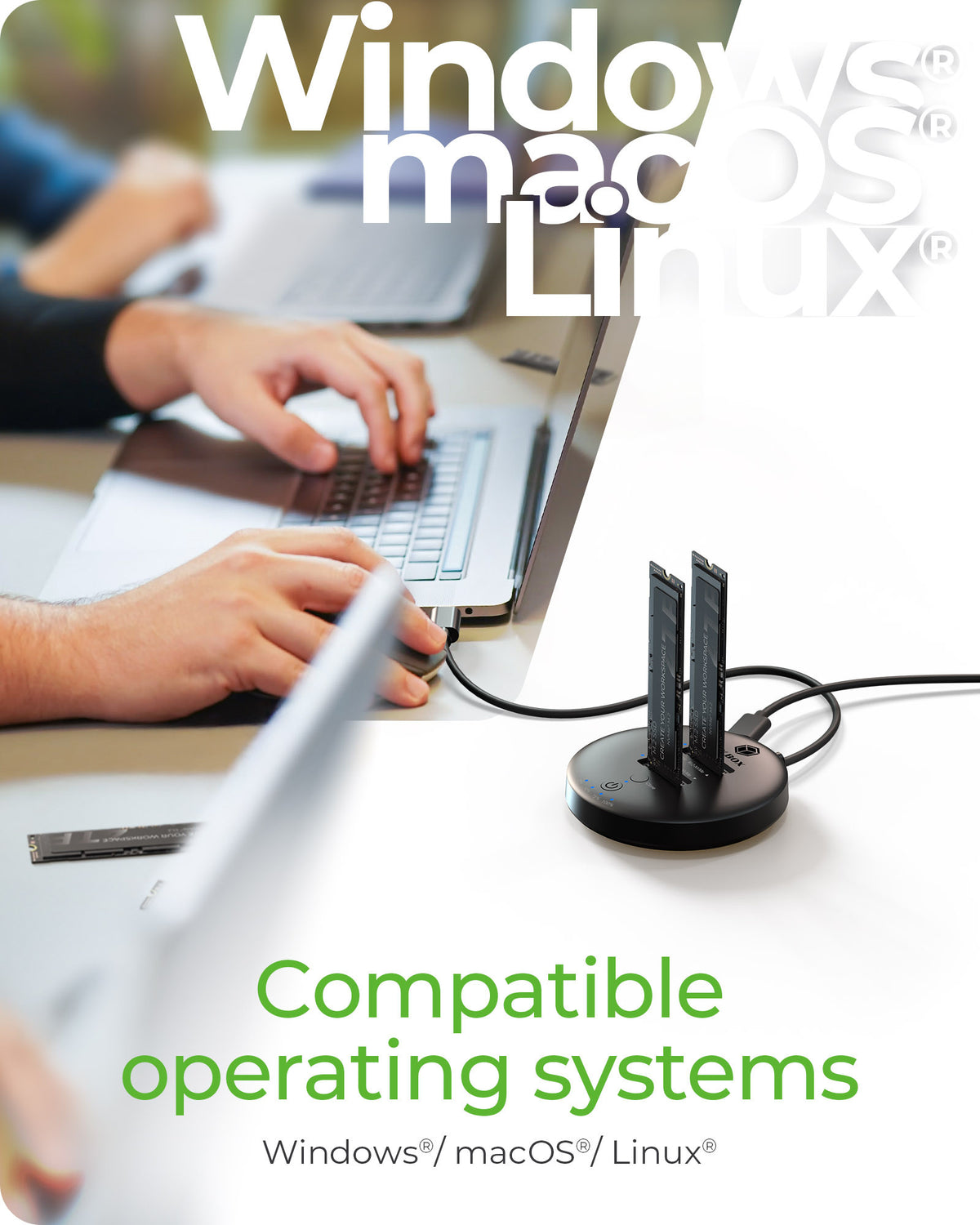ICY BOX IB-1612MCL-C31 Docking Station for M.2 NVMe and SATA SSDs