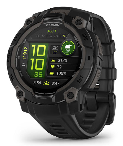 Garmin Instinct 3 AMOLED 1.2" (45 mm) Digital Touchscreen - Black, 390 x 390 px, GPS