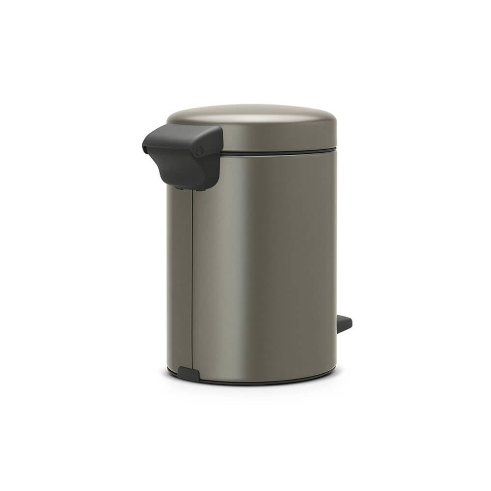 Brabantia NewIcon Pedal Bin, 3L Confident Platinum