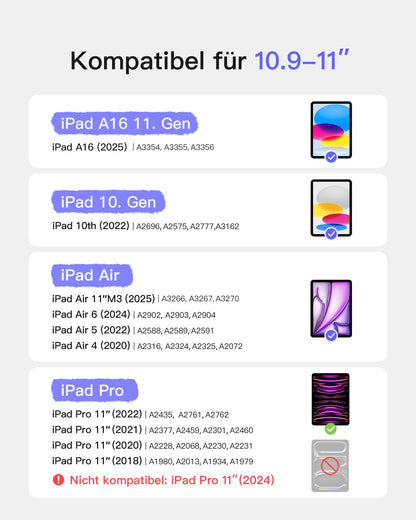 inateck KB002 Black Bluetooth-Tastatur-Hülle für iPad 11