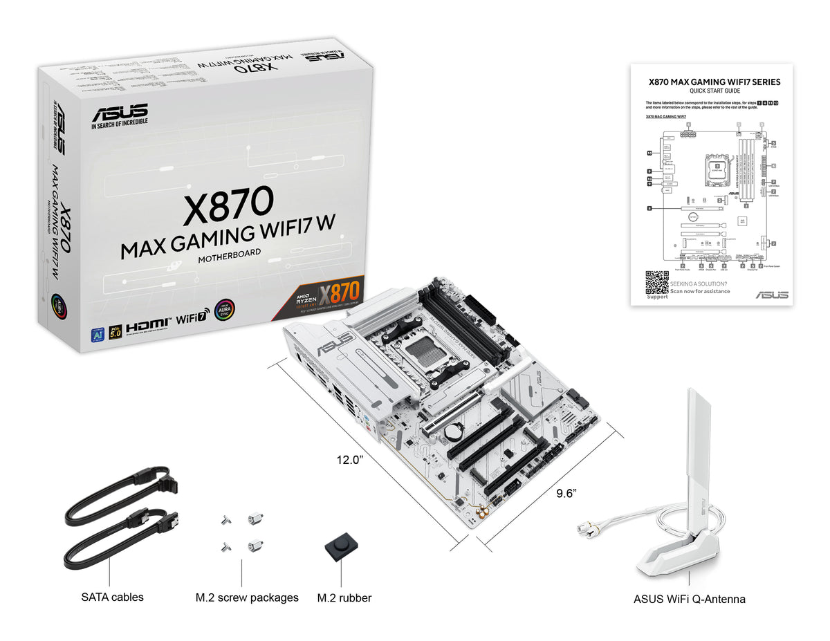 ASUS X870 MAX GAMING WIFI7 W AMD X870 Socket AM5 ATX