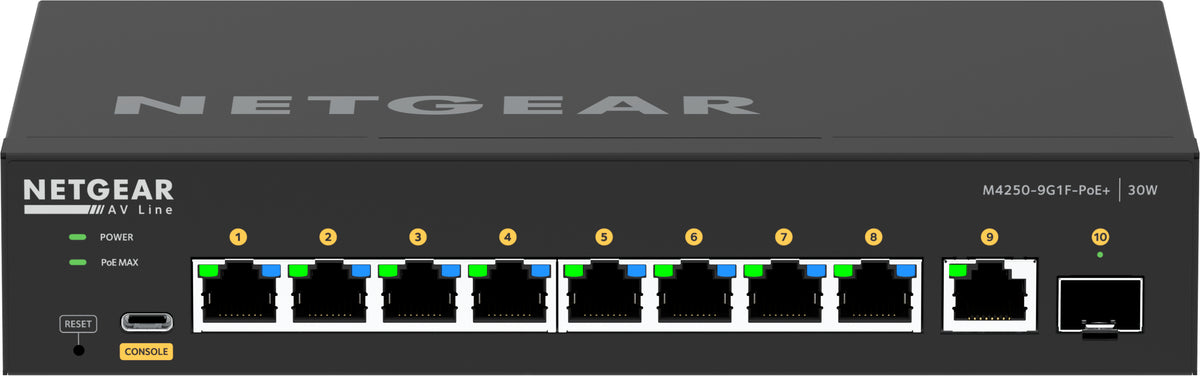 NETGEAR 8x1G PoE+ 110W 1x1G and 1xSFP Managed Switch