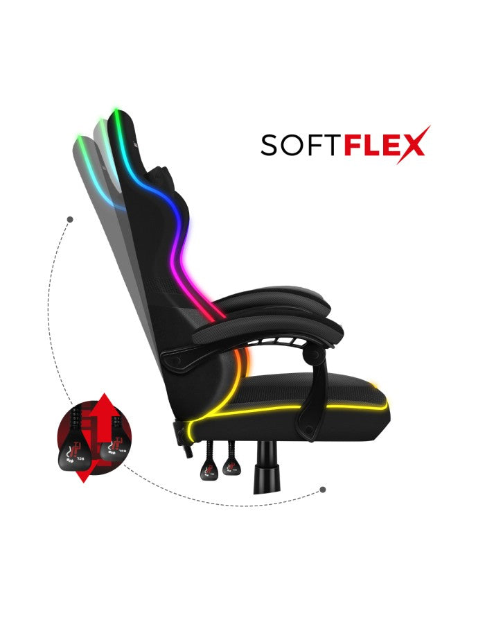 Καρέκλα gaming - Huzaro Force 4.4 RGB Μαύρη