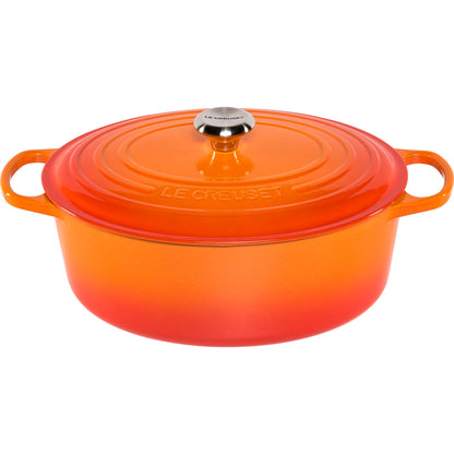 Le Creuset Οβάλ Φορητό Σκεύος Ψησίματος Signature σε Κόκκινο, 33 εκ.
