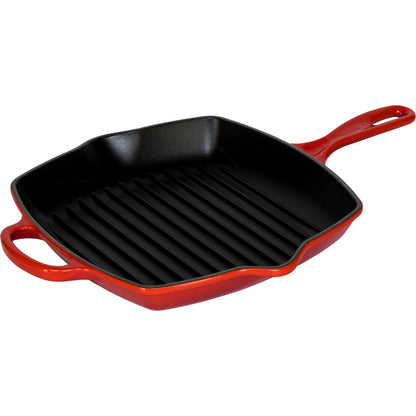 Le Creuset Τηγάνι-Γκριλ Τετράγωνο από Χυτοσίδηρο σε Κερασί Κόκκινο 26 εκ.