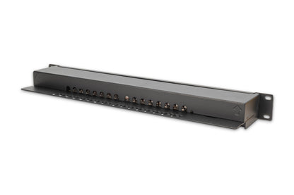 DIGITUS Patch Panel 1U 16-Port Cat6 Shielded Black