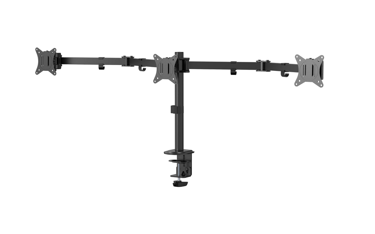Gembird MA-D3-01 Adjustable desk 3-display mounting arm (rotate, tilt, swivel), 17”-27”, up to 7 kg