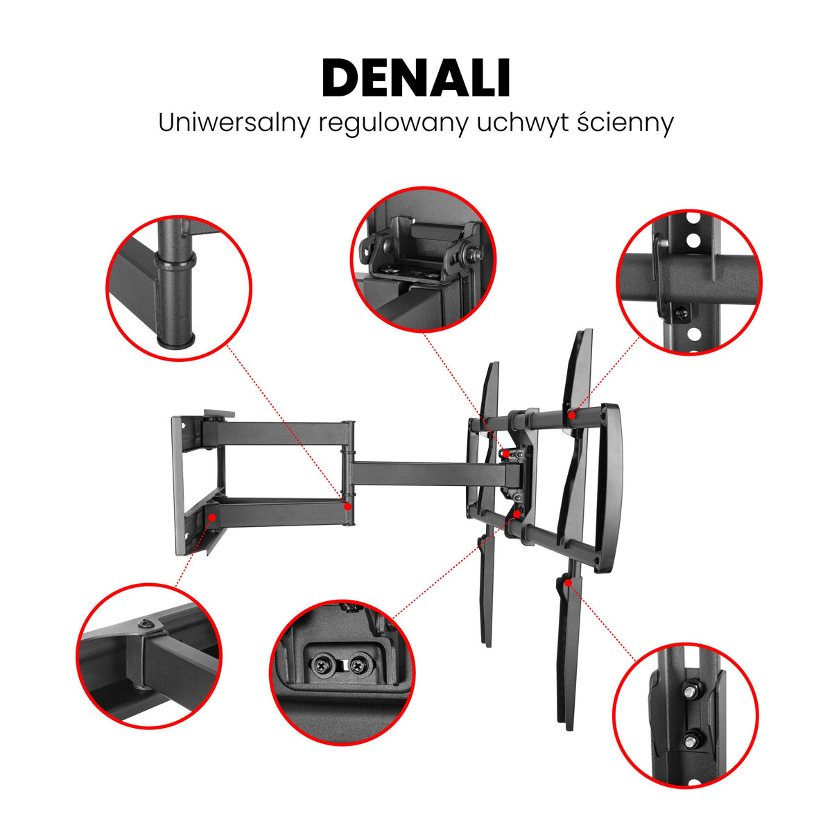 Montis Uchwyt TV „DENALI” 37"- 105" MT162 2.67 m (105") Black