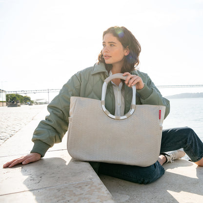 Reisenthel Loopshopper L herringbone sand