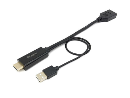 Equip HDMI->DP/USB-A            4K/60Hz Bu/St  0.15m schwarz