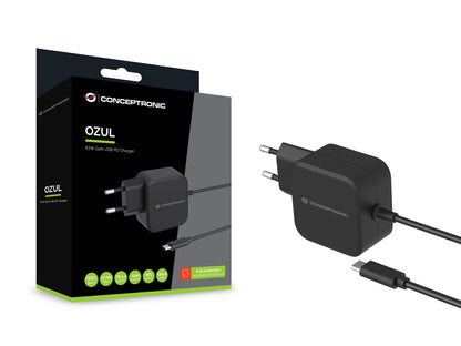 CONCEPTRONIC Ladegerät 1Port GaN USB-C Desk  67WPD3.0/PPS sw
