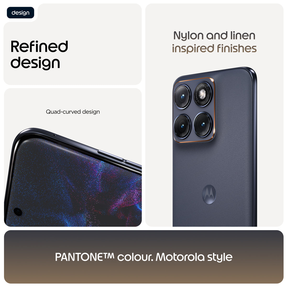 Motorola Moto Edge 70 Fusion 5G Smartphone with 8GB RAM and 256GB Storage in Silhouette Color