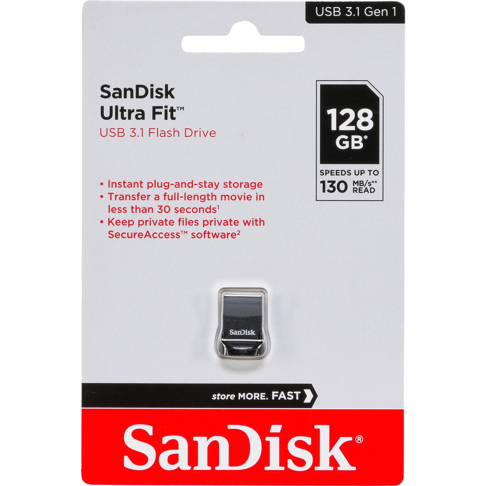 SanDisk Cruzer Ultra Fit 128GB USB 3.1
