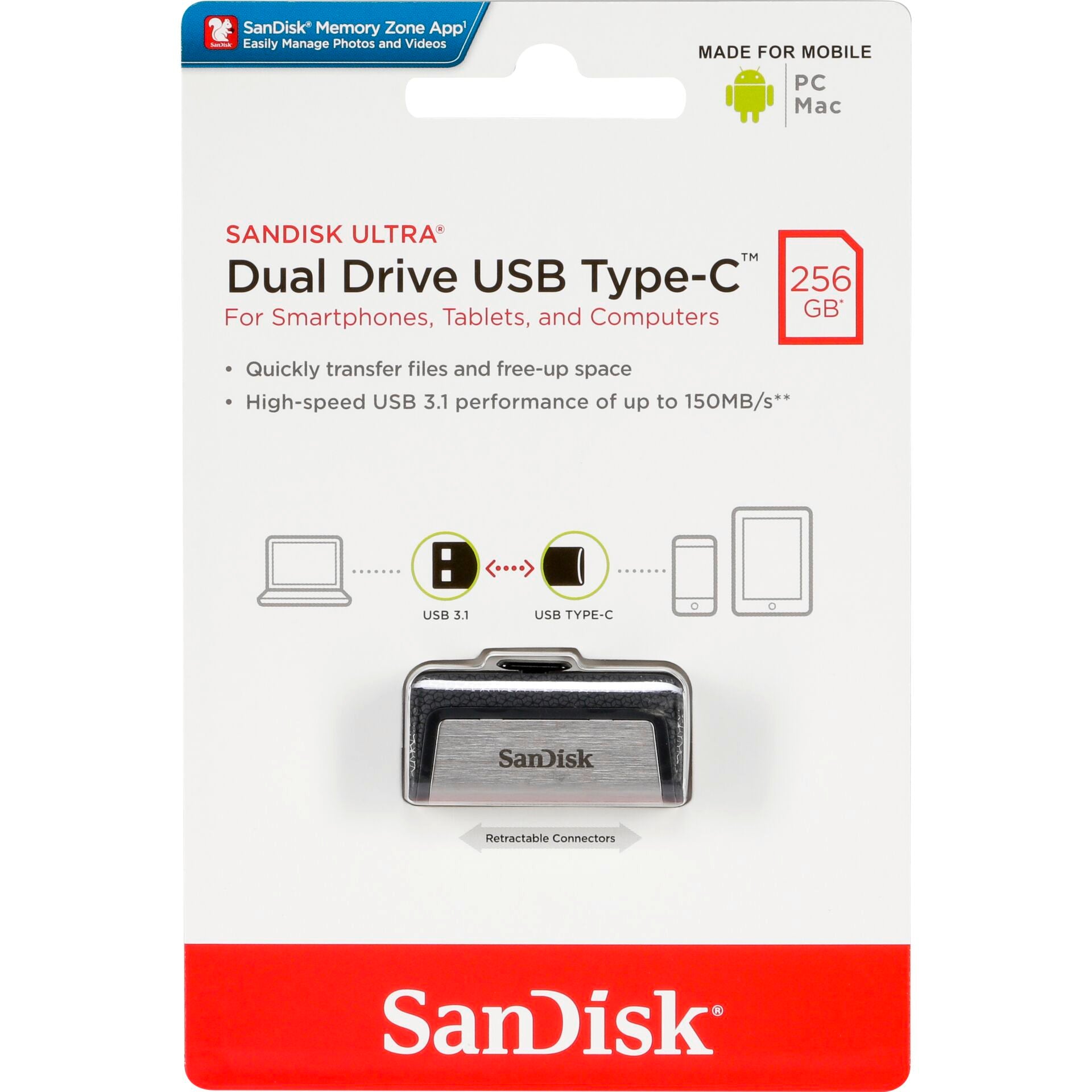 SanDisk Ultra Dual Drive 256GB Type-C USB Flash Drive SDDDC2-256G-G46