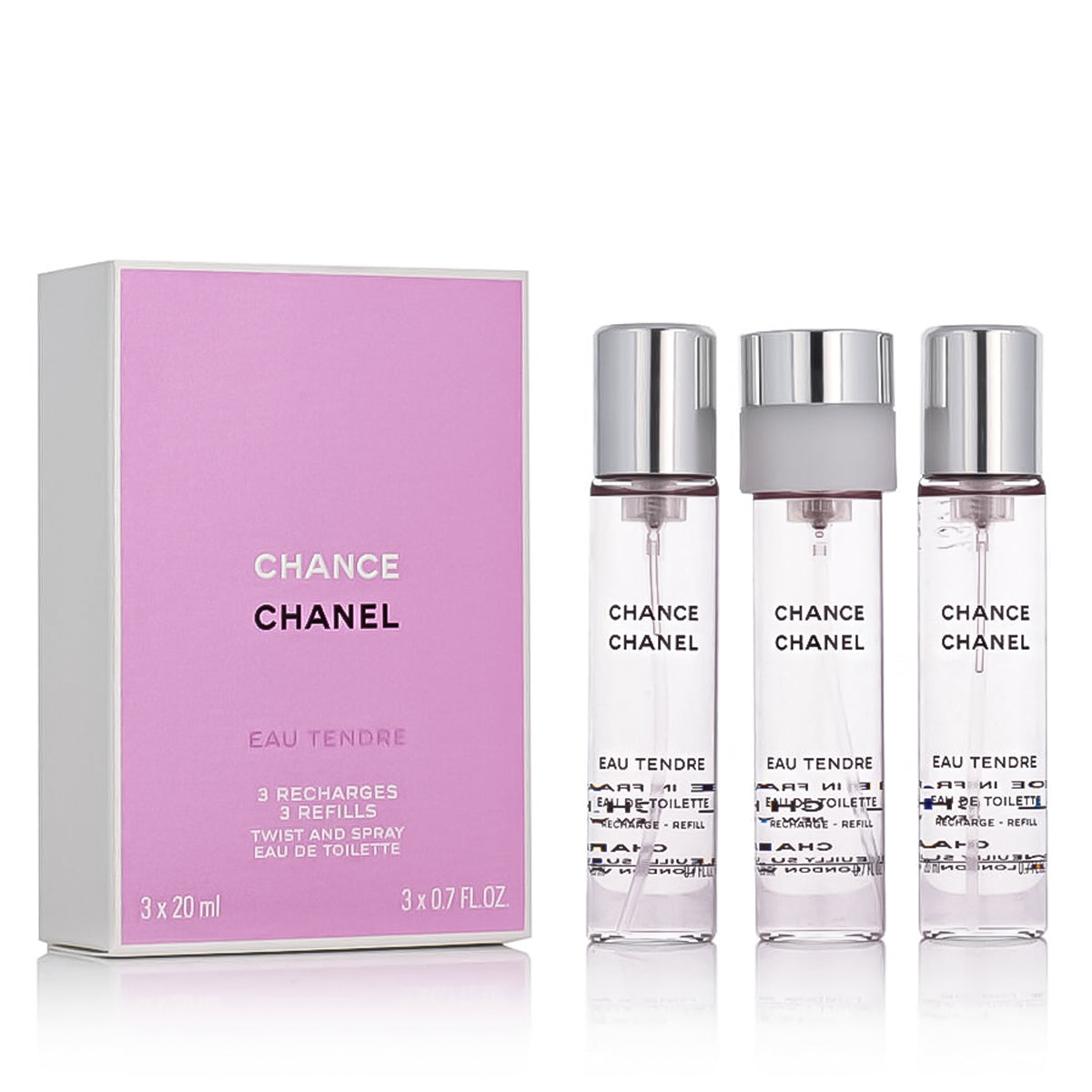 Chanel Chance Eau Tendre Eau de Toilette 3 x 20 ml Pocket Spray Refill