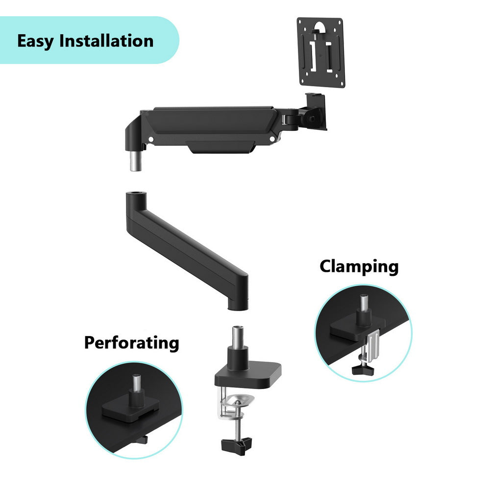 Gembird MA-DA1-04 Full-motion desk display mounting arm, 17”-32”, black