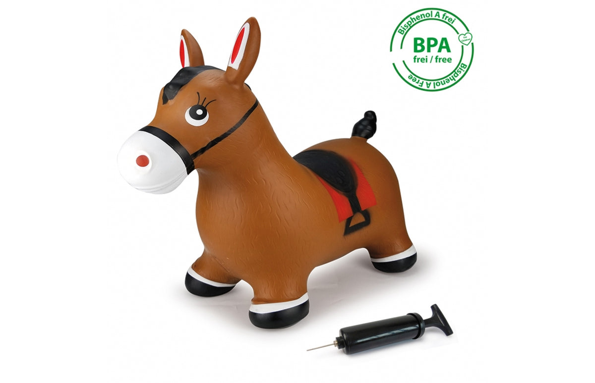 Jamara Hüpftier Horse, Brown, with Pump, 1+