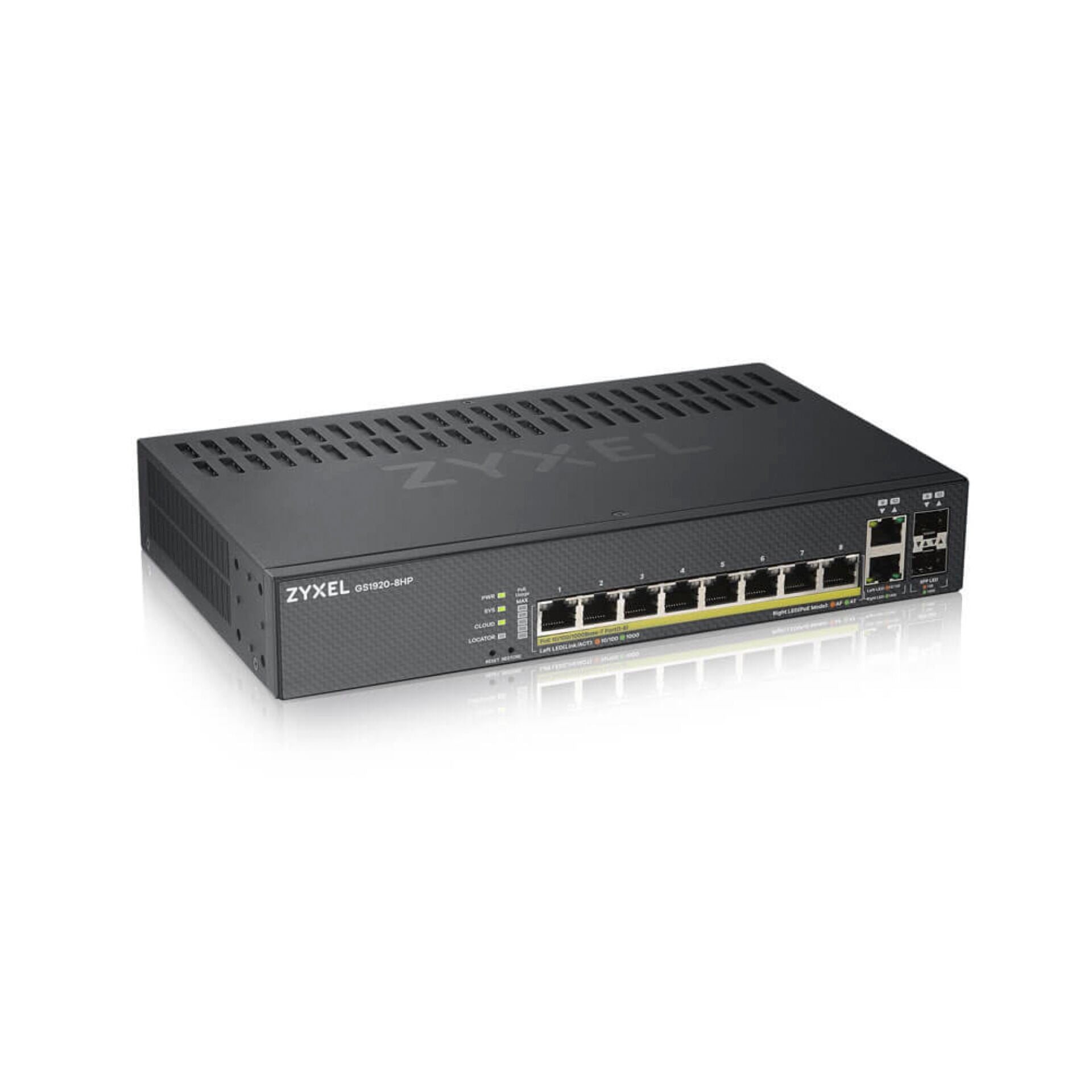 Zyxel GS1920-8HPv2 10-Port Smart Managed Gigabit Switch