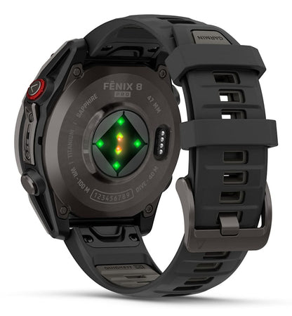 Garmin fenix 8 Pro 3.56 cm (1.4") AMOLED 47 mm Digital 454 x 454 pixels Touchscreen Grey Wi-Fi GPS (satellite)