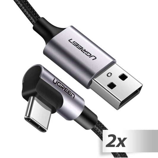 UGREEN Γωνιακό Καλώδιο USB-C σε USB-A Μαύρο 1M