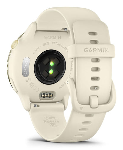 Garmin vívoactive 6 3.05 cm (1.2") AMOLED 42 mm Digital 390 x 390 pixels Touchscreen White Wi-Fi GPS (satellite)
