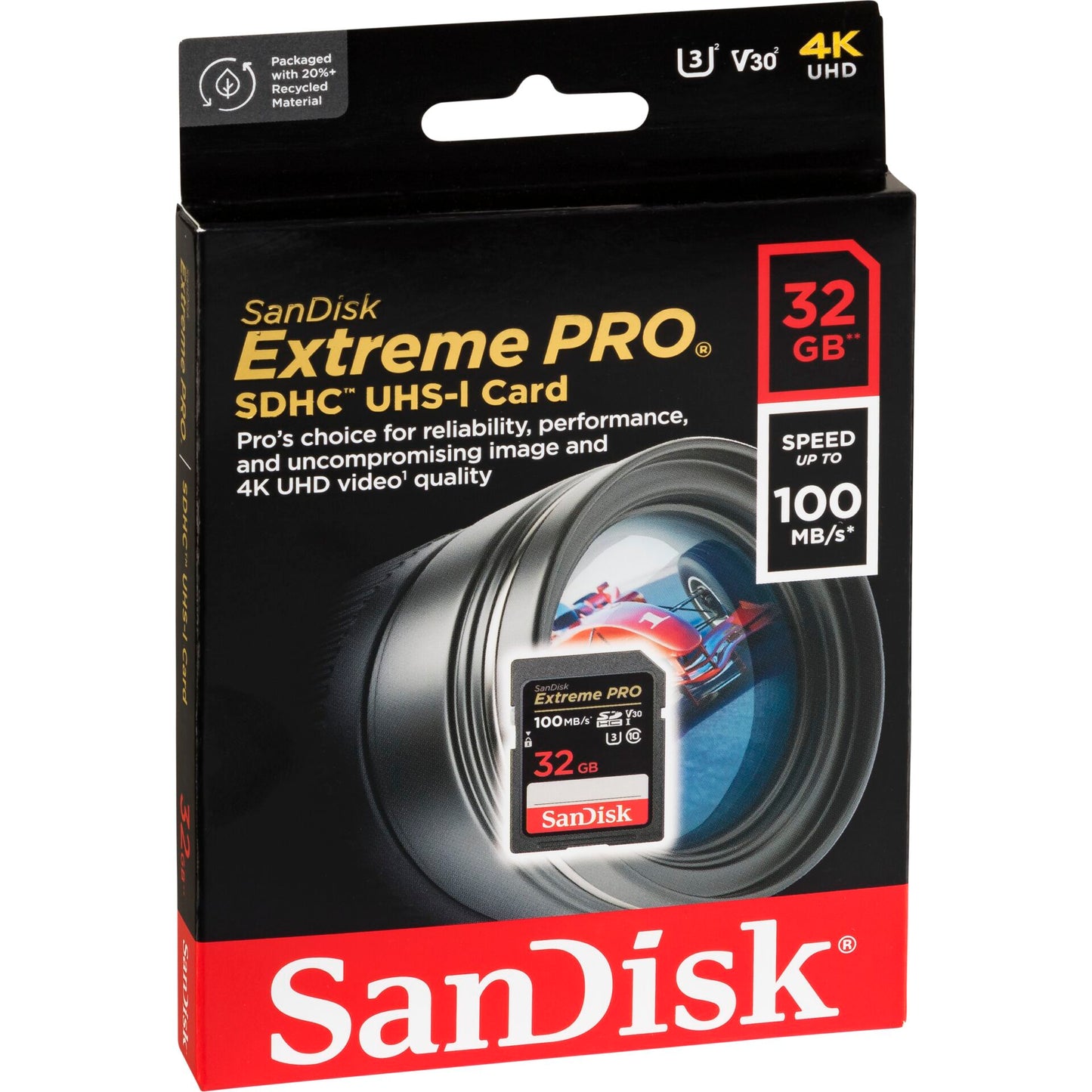 SanDisk Extreme Pro SDHC 32GB UHS-I Class 10 U3 V30 Memory Card