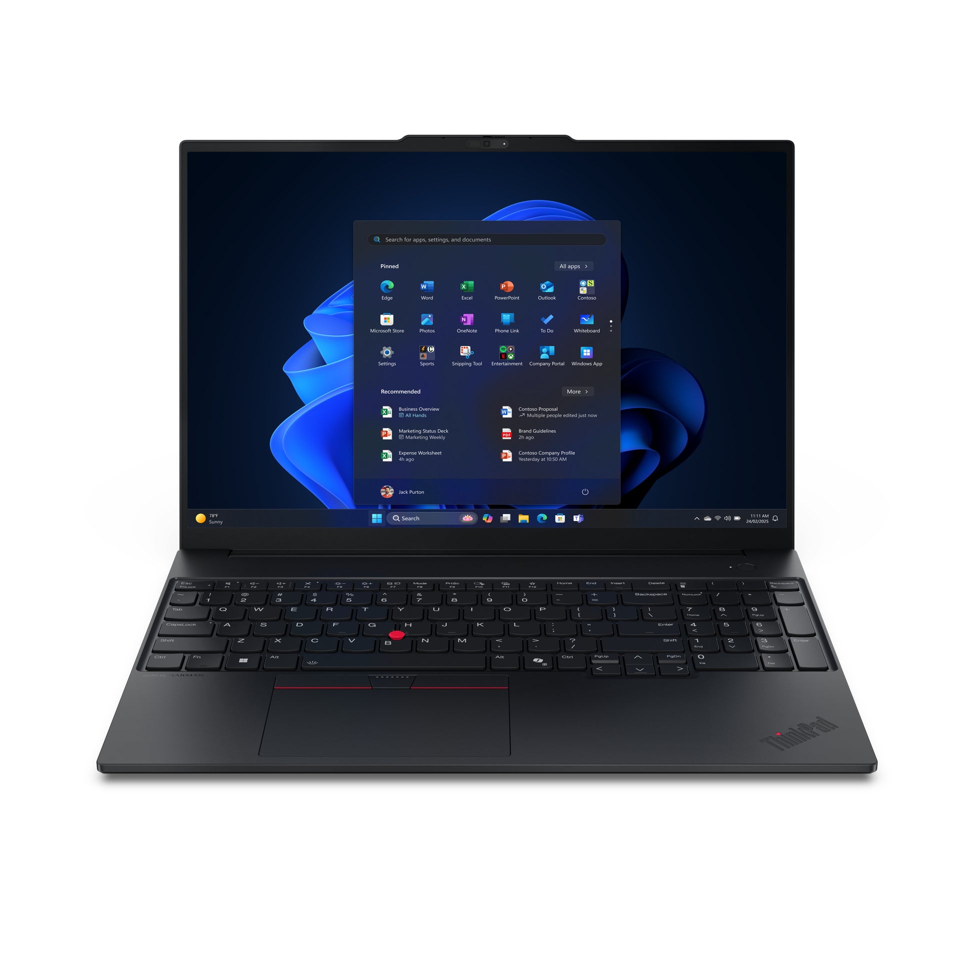 Lenovo ThinkPad E16 Gen 3 (Intel) Copilot+ PC — Intel Core Ultra 7, 16" WUXGA, 16 GB LPDDR5x, 512 GB SSD, Wi‑Fi 6E, Windows 11 Pro — Black