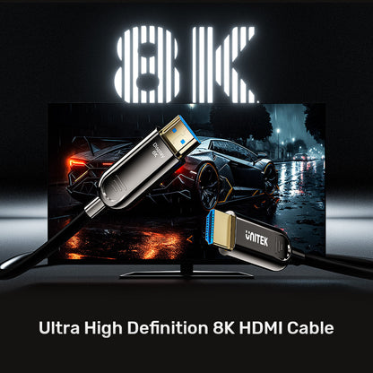 Οπτικό καλώδιο HDMI 2.1 AOC Unitek C11085GY01-20M μήκους 20 μέτρων