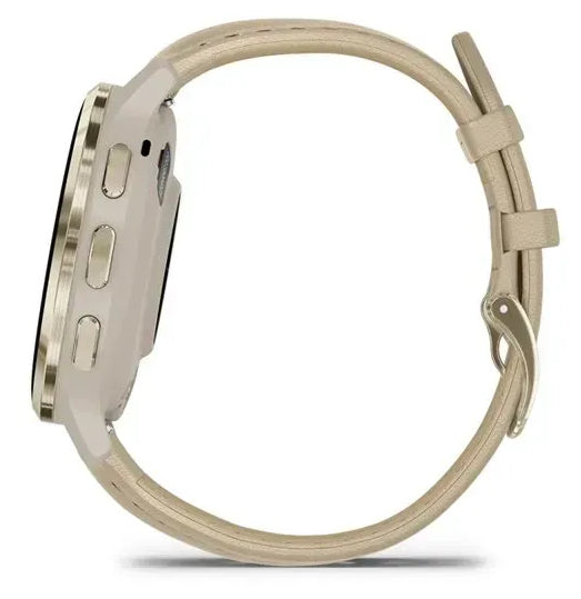 Garmin 010-02785-55 smartwatch / sport watch 3.05 cm (1.2") AMOLED 41 mm Digital 390 x 390 pixels Touchscreen Gold Wi-Fi GPS (satellite)