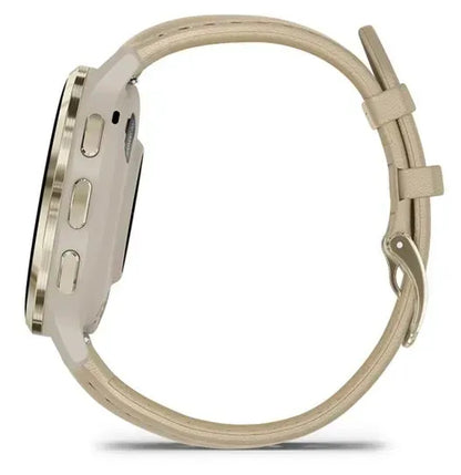 Garmin 010-02785-55 smartwatch / sport watch 3.05 cm (1.2") AMOLED 41 mm Digital 390 x 390 pixels Touchscreen Gold Wi-Fi GPS (satellite)
