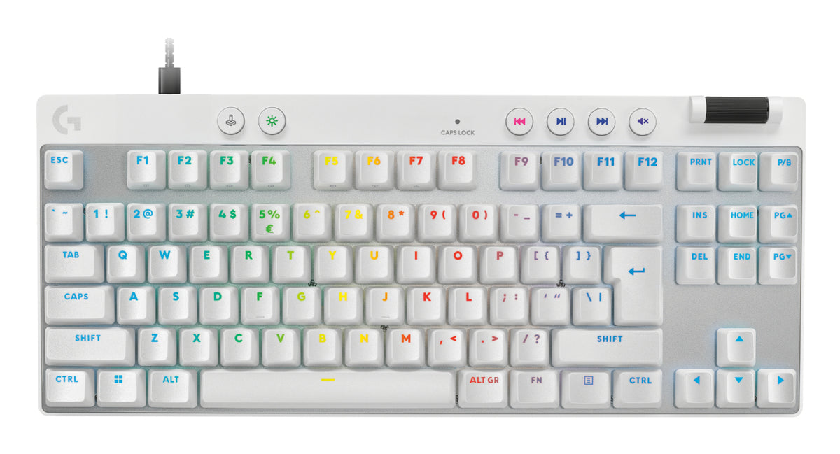 Πληκτρολόγιο Logitech G PRO X TKL Rapid Gaming USB QWERTY US International σε Λευκό
