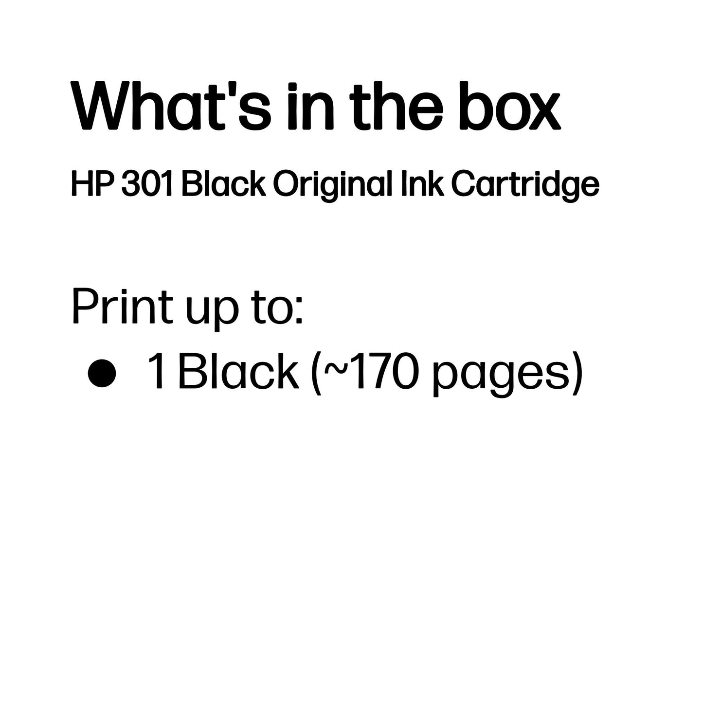HP 301 Black Original Ink Cartridge