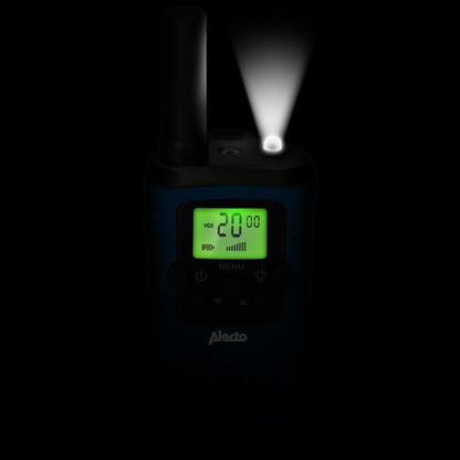 Alecto Walkie Talkie Set of 2, range 7 km, blue/black