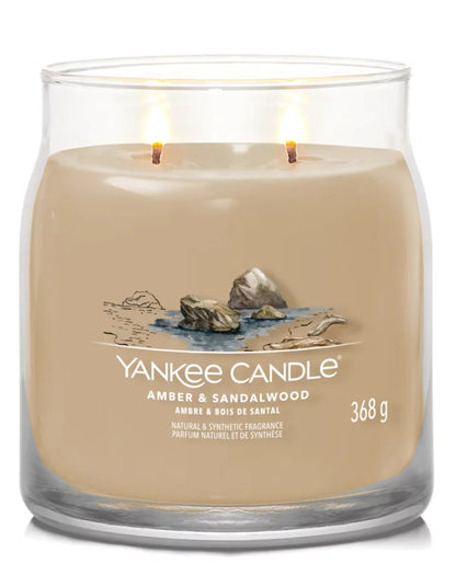 YC SIGNATURE - Medium Candle AMBER & SANDALWOOD YANKEE