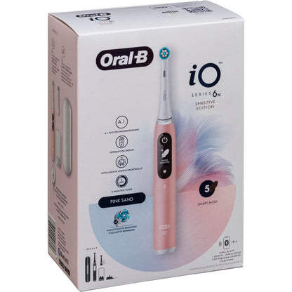 Oral-B iO Series 6 Electric Toothbrush Pink Sand with Travel Case JAS22