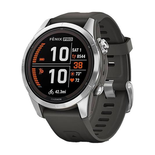 Watch Garmin Fenix 7S GPS 42mm Silver Stainless Steel with Graphite Band - Silver/Grey