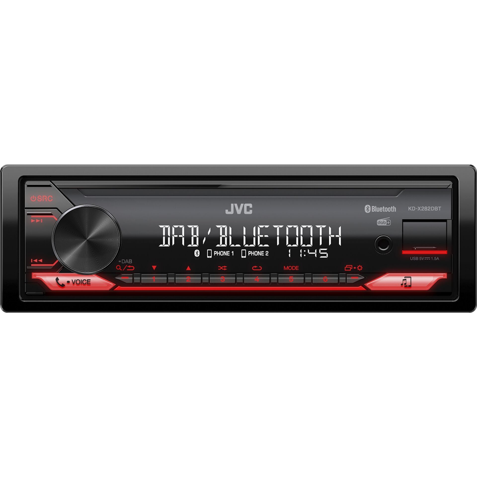 JVC KD-X282DBT Digital Media Receiver with Bluetooth and USB Support
