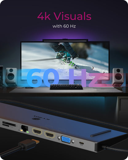 Dockingstation IcyBox USB-C -> HDMI/VGA/USB-A/USB-C/3,5mm
