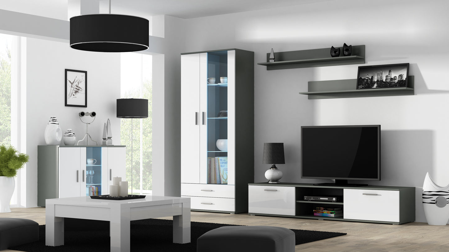 Cama set of two shelves 125cm SOHO grey matte