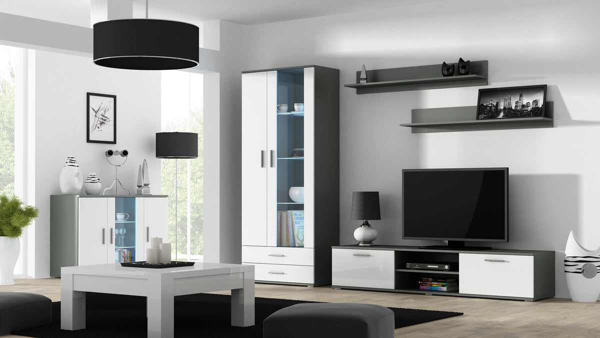 Cama set of two shelves 125cm SOHO grey matte