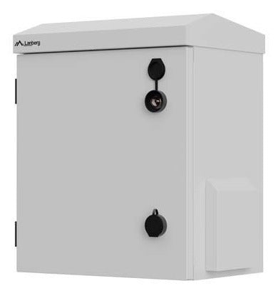 Lanberg WAH1-3240-00S 10" Wall-Mounted Hermetic Rack Cabinet IP55 for Wall/Pole Mounting 320x220x400 Grey (Assembled)