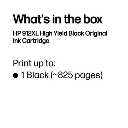HP 912XL    Schwarz             Tintenpatrone 21,7ml