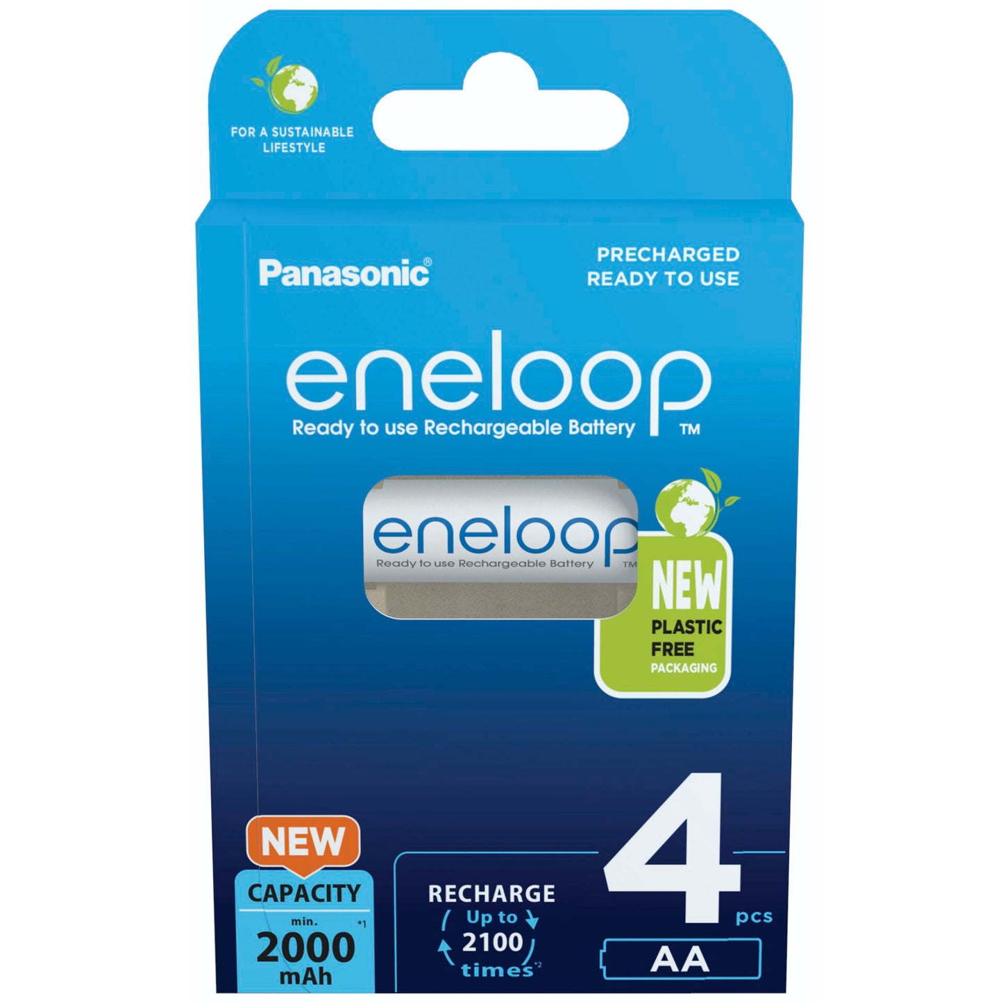 Μπαταρία 1x4 Panasonic Eneloop Mignon AA 2000mAh Ni-MH BK-3MCDE/4BE