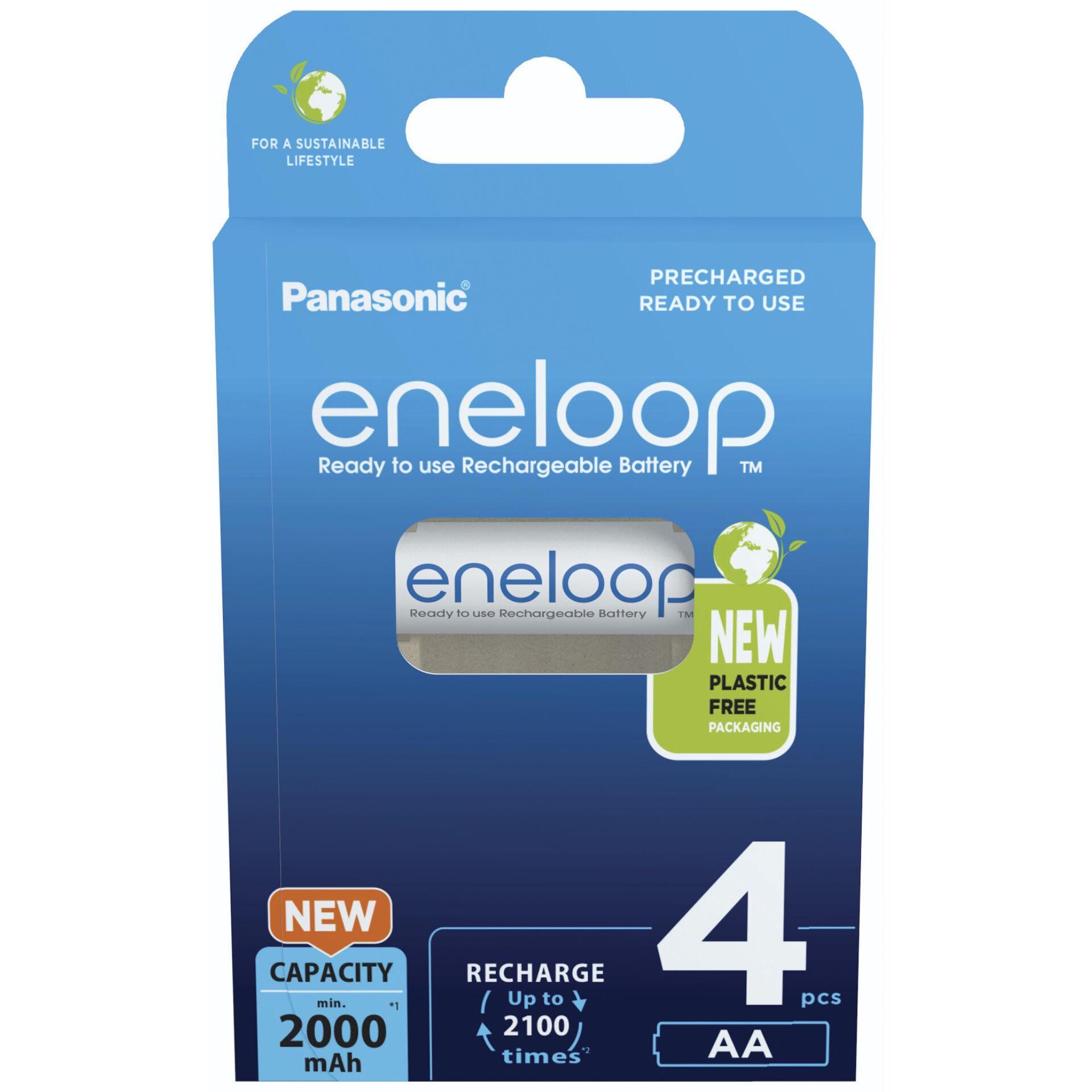 Μπαταρία 1x4 Panasonic Eneloop Mignon AA 2000mAh Ni-MH BK-3MCDE/4BE