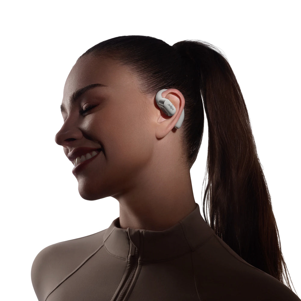 Ακουστικά SHOKZ OpenFit 2+ Ασύρματα με Επαγωγικά Κουδούνια και Στερεοφωνική Μουσική Bluetooth σε Γκρι Χρώμα