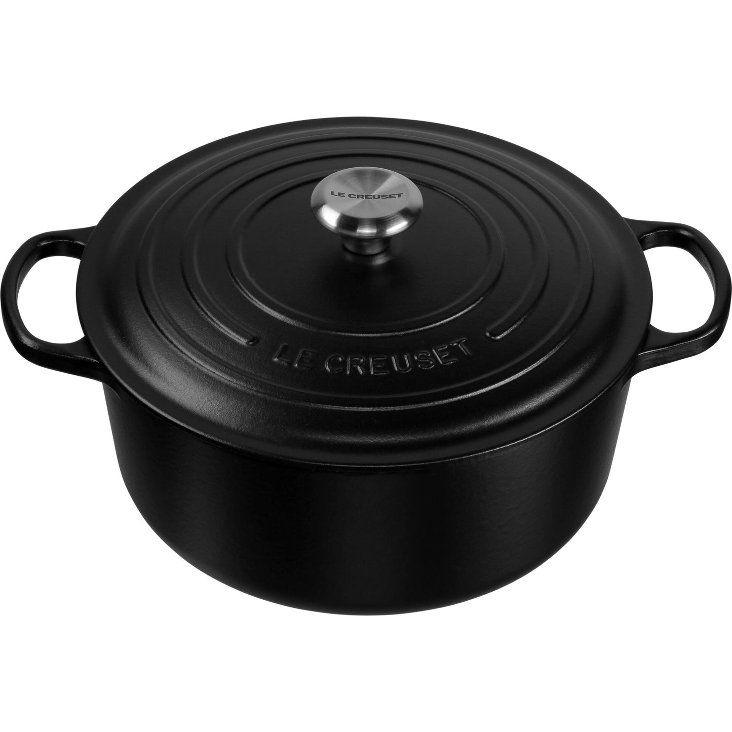 Le Creuset Signature Στρογγυλή Γάστρα 30 εκ. Μαύρη
