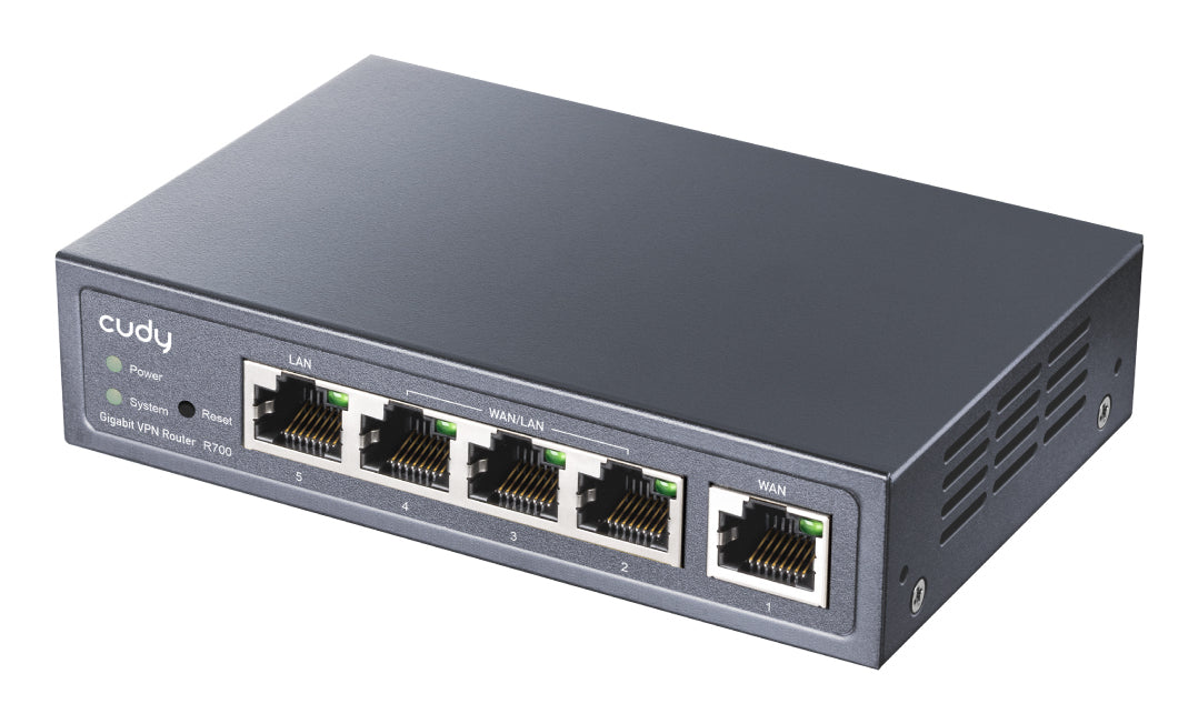 Cudy Gigabit Πολυ-Διασύνδεσμος VPN Δρομολογητής ενσύρματος Δρομολογητής Ταχείας Ethernet, Gigabit Ethernet Γκρι