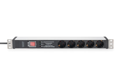DIGITUS PDU 1HE   5x Schuko 16A Ausgänge 230V/16A schwarz